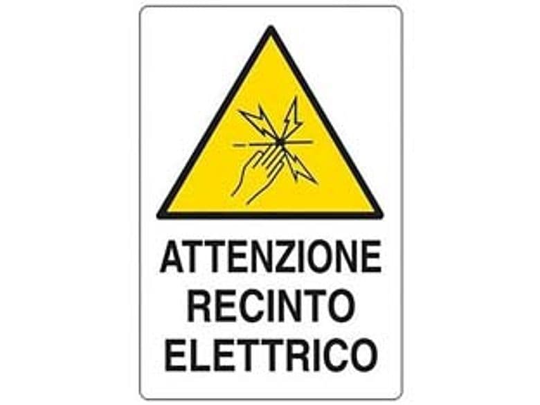 Cartello Attenzione Recinto Elettrico 20 CMX30H 10 Pezzi - 2