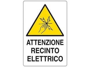 Cartello Attenzione Recinto Elettrico 20 CMX30H 10 Pezzi - 2