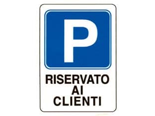 Cartello Parcheggio Riservato ai Clienti 20 CMX30H 10 Pezzi - 2