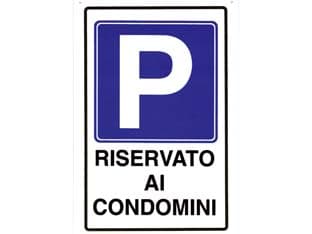 Cartello Pargheggio Riservato ai Condomini 20 CMX30H 10 Pezzi - 2