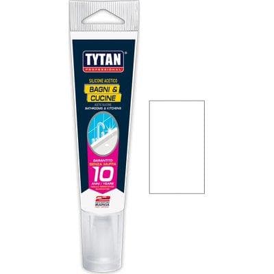Silicone Acetico Bagni e Cucine in Tubetto Tytan Bianco 60 ml 6 Pezzi - 2