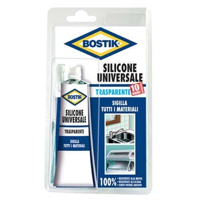 Silicone Acetico in Tubetto Bostik Trasparente 60 ml 12 Pezzi - 2