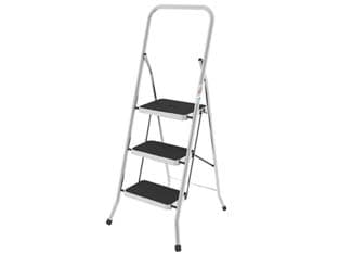 Scala Sgabello New Security Tubolari Alluminio Gradini Acciaio 3 Gradini 38 - 2