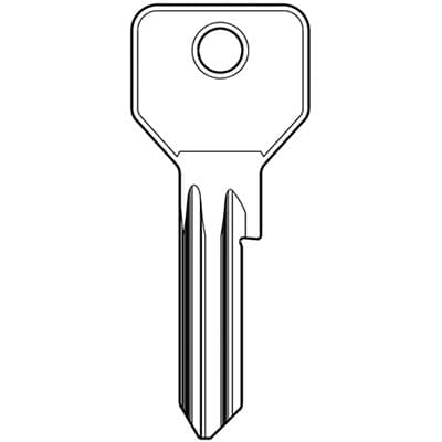 Chiave Piatta Cisa 01070.10 Originale Ottone Nichelato CS119 10 Pezzi - 2