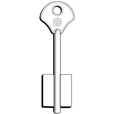 Chiave Doppia Mappa Esety En Silca Ottone Nichelato 5 Pezzi - 2