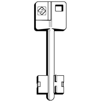 Chiave Doppia Mappa Yale 5YA20 Silca Ottone Nichelato 5 Pezzi - 2