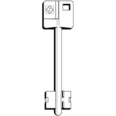Chiave Doppia Mappa Yale 5YA22 Silca Ottone Nichelato 5 Pezzi - 2