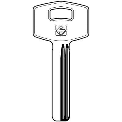 Chiave Punzonata Grifo GF1 Silca Ottone Nichelato 5 Pezzi - 2