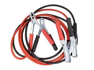 Cavi Collegamento Batteria Auto 2,5 m Sezione MMQ.10 Pinze Rossonero 120A - 2