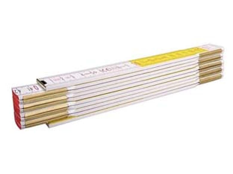 Doppiometro in Legno Bicolore Serie 600 MOD.617 Bianco Giallo 10 Pezzi - 2
