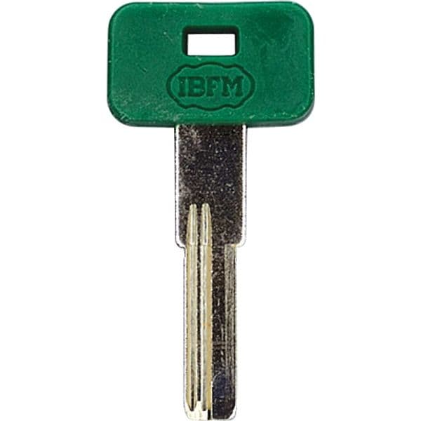Chiave Punzonata Ibfm K 2304 Originale Ottone Nichelato 10 Pezzi - 2