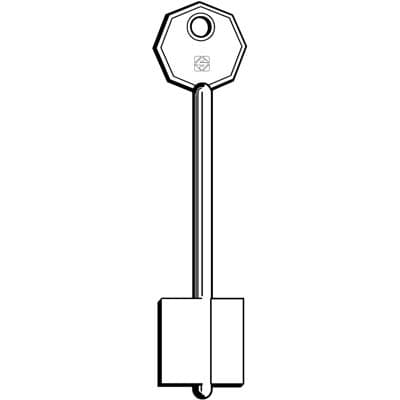 Chiave Doppia Mappa Mottura Mtl Silca Ottone Nichelato 5 Pezzi - 2