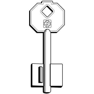 Chiave Doppia Mappa Prefer 5PF3 Silca Ottone Nichelato 5 Pezzi - 2
