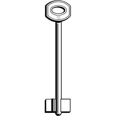Chiave Doppia Mappa Juwel JW70 Silca Ottone Nichelato 5 Pezzi - 2