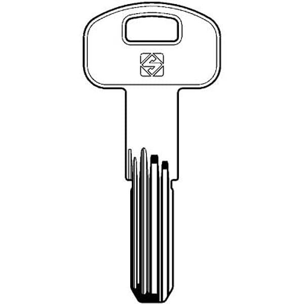 Chiave Punzonata Securemme K2 SCM1R Silca Ottone Nichelato 10 Pezzi