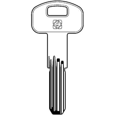 Chiave Punzonata Securemme K2 SCM1R Silca Ottone Nichelato 10 Pezzi - 2