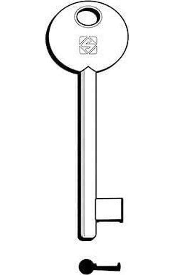 Chiave Patent 6P2D Silca Ottone Nichelato 5 Pezzi