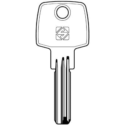 Chiave Punzonata Abus AB40 Silca Ottone Nichelato 5 Pezzi - 2