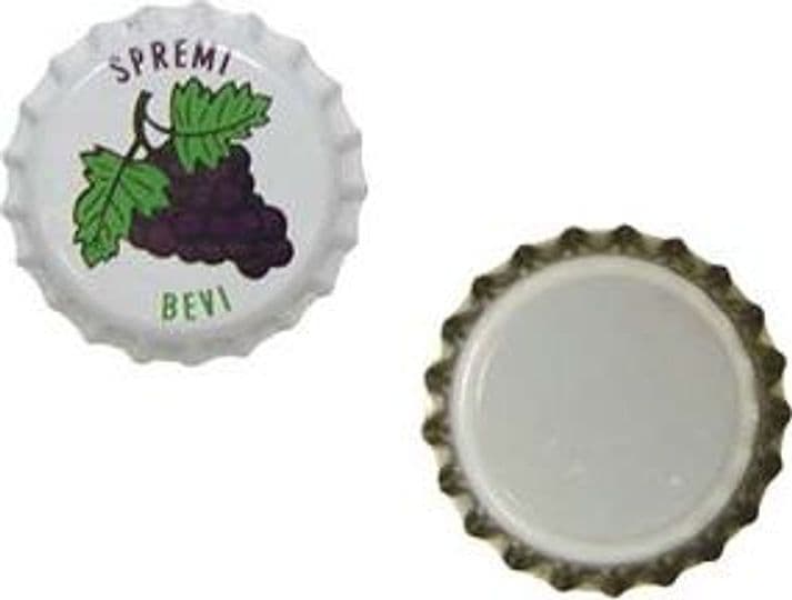 Tappo a Corona Litografato per Uva Ø 26,5 mm in Busta da PZ.100 80 Busta - 2