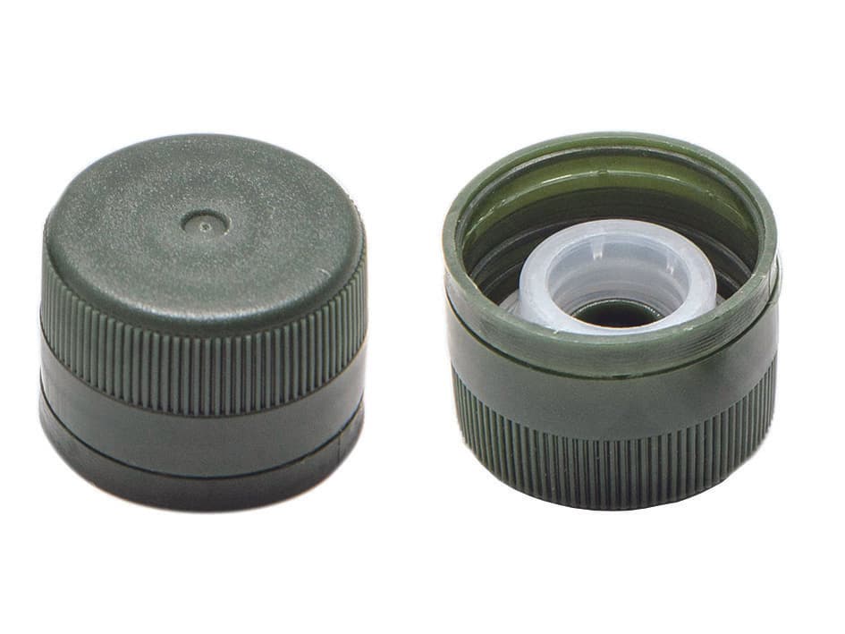 Tappo in Plastica Verde per Bottiglia Marasca 31,5 MMX24H. C 100 Pezzi - 2