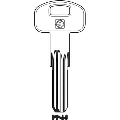 Chiave Punzonata Securemme SCM5R Silca Ottone Nichelato 5 Pezzi - 2