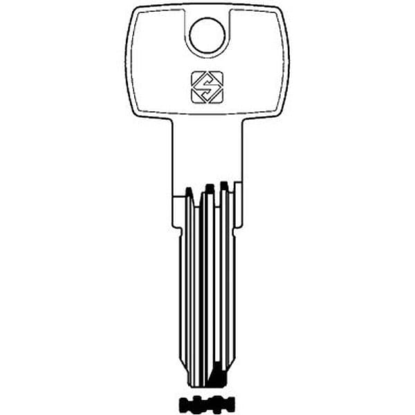 Chiave Punzonata Corbin CB97SMD Silca Ottone Nichelato 5 Pezzi