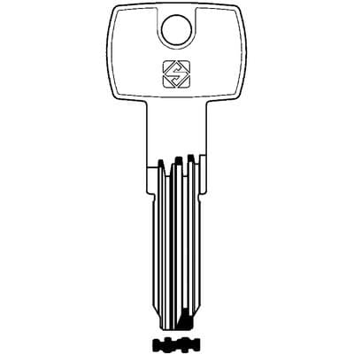 Chiave Punzonata Corbin CB97SMD Silca Ottone Nichelato 5 Pezzi - 2