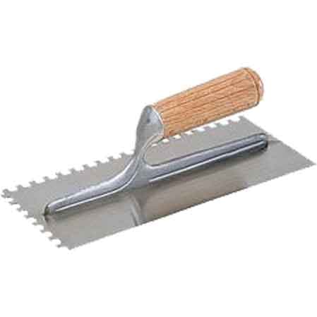 Frattone Dentato con Manico Legno 28 x Made in Italy Dentatura 12 x 12 mm - 2