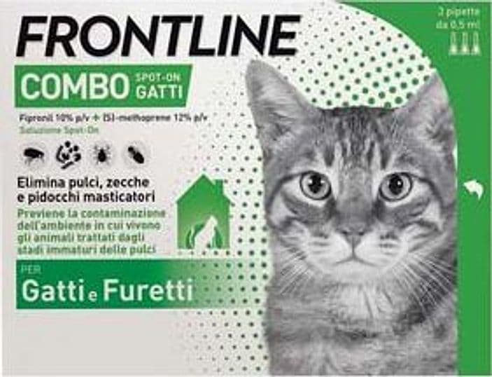 Frontline Combo per Gatti e Furetti in Confezione da 3 Pipette Frontline