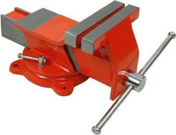 Morsa da Banco Girevole in Acciaio 150 mm Base Girevole Alte - 2