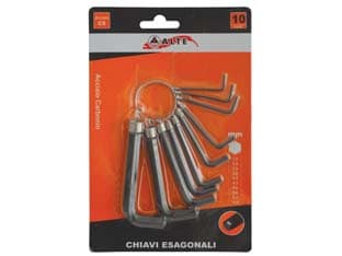 Chiavi Maschio Esagonali in Serie 10 Pezzi Alte 5 Blister - 2
