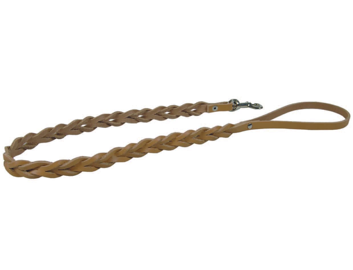 Guinzaglio per Cani Cuoio Naturale Fili Intrecciati 80 cm Cuoio 3 Pezzi - 2