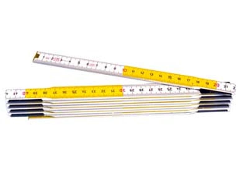 Doppiometro in Legno Bicolore Bianco Giallo (0 35 458) Stanley 10 Pezzi - 2