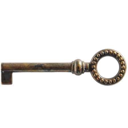 Chiave per Mobili 7003 22 x 74 mm Giusti Patinato Antico - 2
