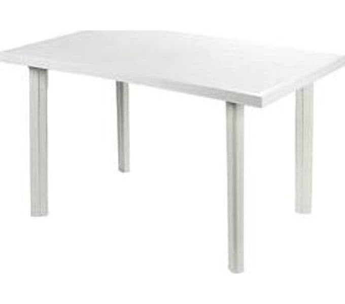 Tavolo da Giardino Velo Bianco 125 CMX76X72H. 126 CMX76X72H. Peso 8,8 kg - 2
