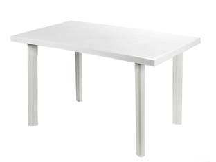 Tavolo da Giardino Velo Bianco 125 CMX76X72H. 126 CMX76X72H. Peso 8,8 kg - 2