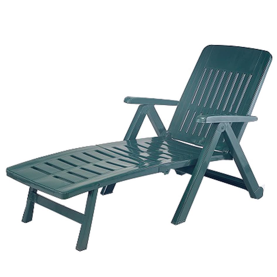 Lettino da Giardino Smeraldo Verde 72 CMX189X96H. Peso 10,6 kg - 2