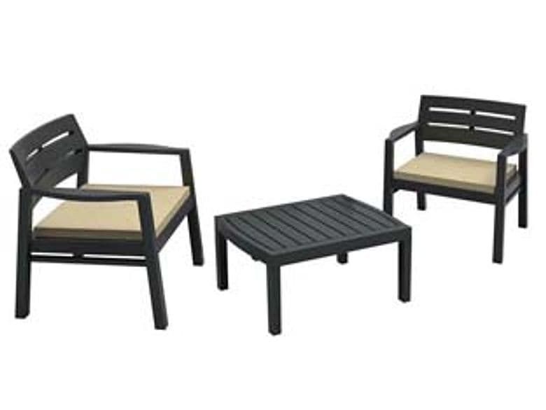 Salottino 3 Pezzi Lombok Antracite 2 Posti 76 CMX61X48,5H. Peso 18,3 kg - 2