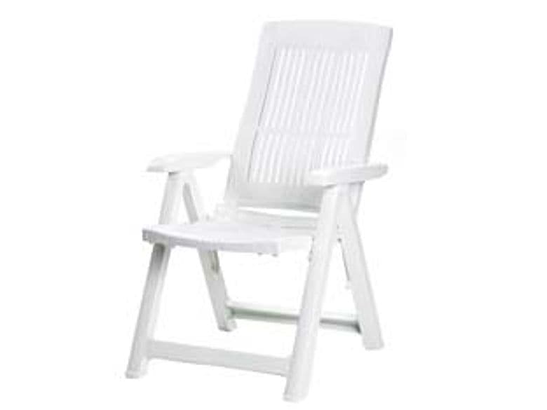 Poltrona da Giardino Tampa Bianca 60 CMX61X109H. Peso 6 kg - 2