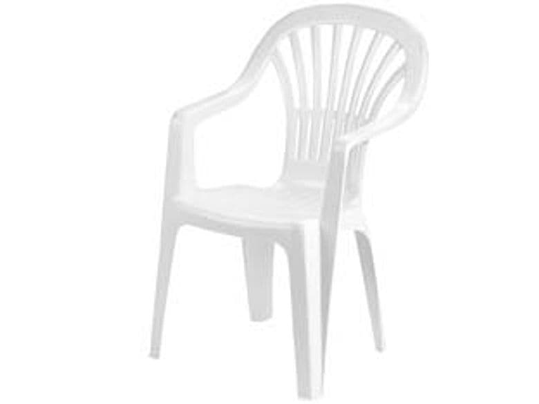Poltrona da Giardino Zena Bianca 55 CMX56X89H. Peso 3,1 kg