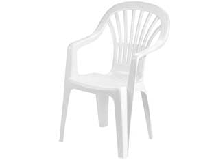 Poltrona da Giardino Zena Bianca 55 CMX56X89H. Peso 3,1 kg - 2