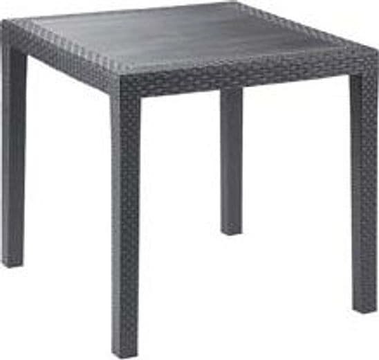 Tavolo in PE Rattan King Antracite 79 CMX72H. 79 CMX79X72H. Peso 6,2 kg - 2