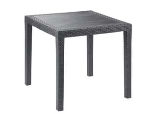 Tavolo in PE Rattan King Antracite 79 CMX72H. 79 CMX79X72H. Peso 6,2 kg - 2
