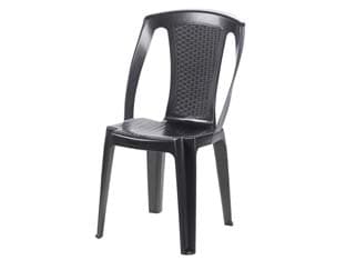 Sedia in PE Rattan Procida Polipropilene Antracite 46 x 53 x 86 cm - 2