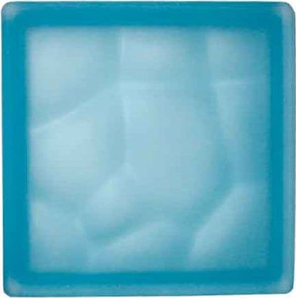 Vetromattone Ondulato Celeste Satinato 19 x 8 cm 6 Pezzi - 2