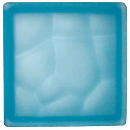 Vetromattone Ondulato Celeste Satinato 19 x 8 cm 6 Pezzi - 2