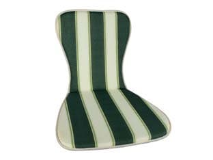 Cuscino Grecia a Righe Verdi per Sedia Monoscocca Impilabile 48 2 Pezzi - 2