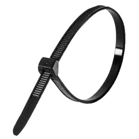 Fascetta di Cablaggio 3,6 x 290 mm Ideal Star Nera 100 Pezzi - 2