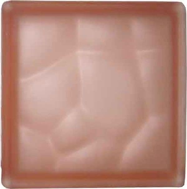 Vetromattone Ondulato Rosa Satinato 19 x 8 cm 6 Pezzi - 2