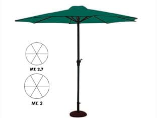 Ombrellone in Metallo Tondo con Manovella Ø 270 mm cm Palo Ø 38 Cod 428682 - 2
